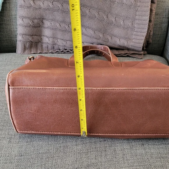 Matt & Nat Vegan Leather Brown Mitsuko Bowling Satchel and Crossbody Bag - Picture 4 of 16